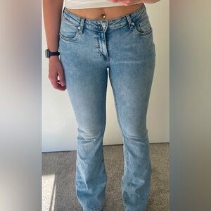 Acid Wash Flare Jeans